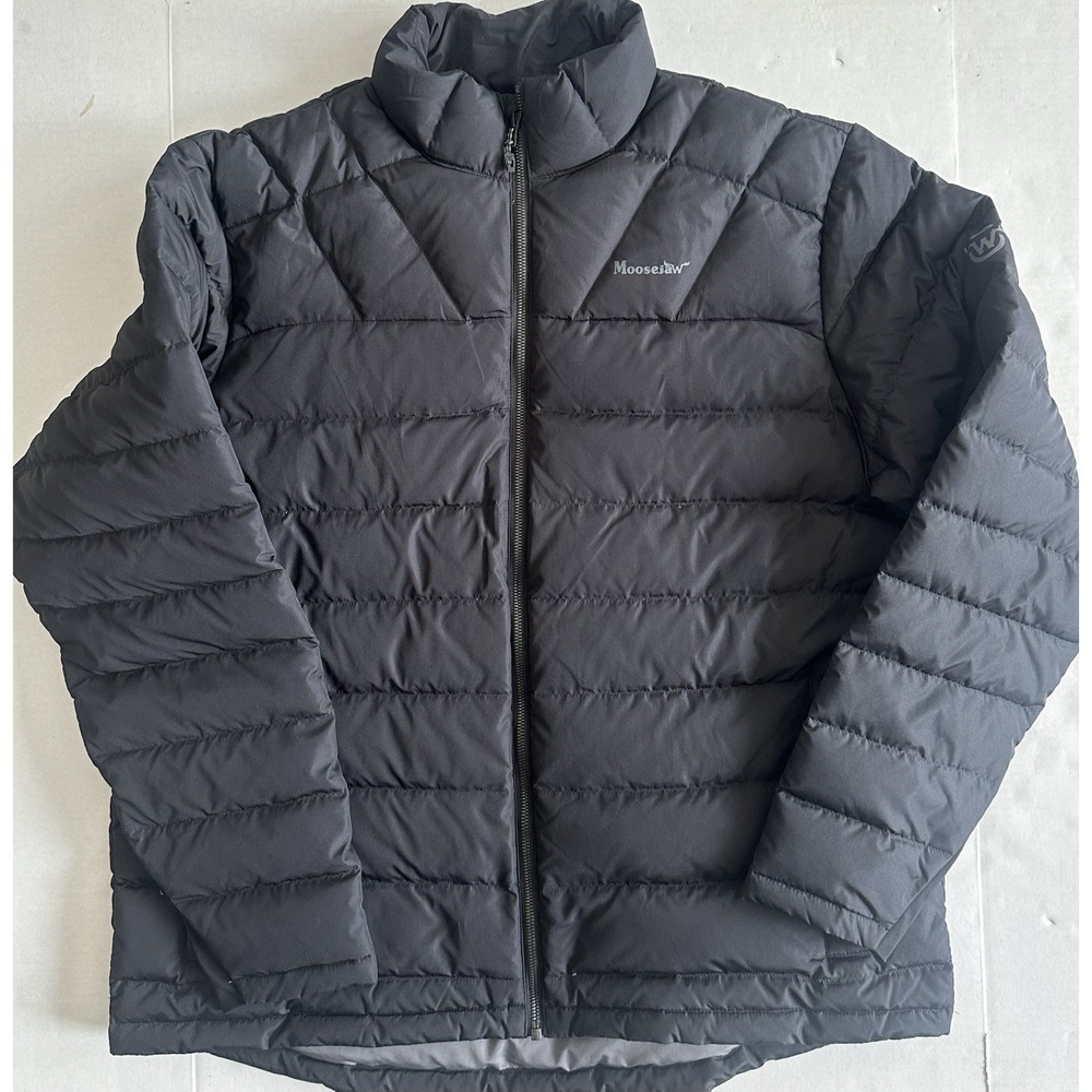 Moosejaw Puffer Quilted Jacket Down Full Zip Men's Black Size XL